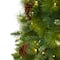 7ft. Pre-Lit Montana Mixed Pine, Pinecones & Berries Artificial Christmas Tree with Clear LED Lights